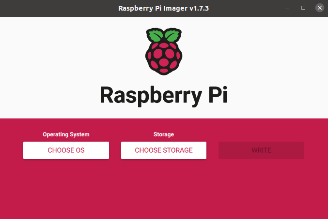 Screenshot of the Raspberry Pi Imager interface